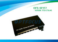 DF SM 8 Port Fiber Optic Switch , 1310nm 20KM SC Network 10/100mbps Switch