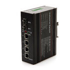 Industrial fiber Ethernet switch POE 2 gigabit fiber port 4 10 / 100 / 1000M RJ45