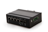 Industrial fiber Ethernet switch POE 2 gigabit fiber port 4 10 / 100 / 1000M RJ45