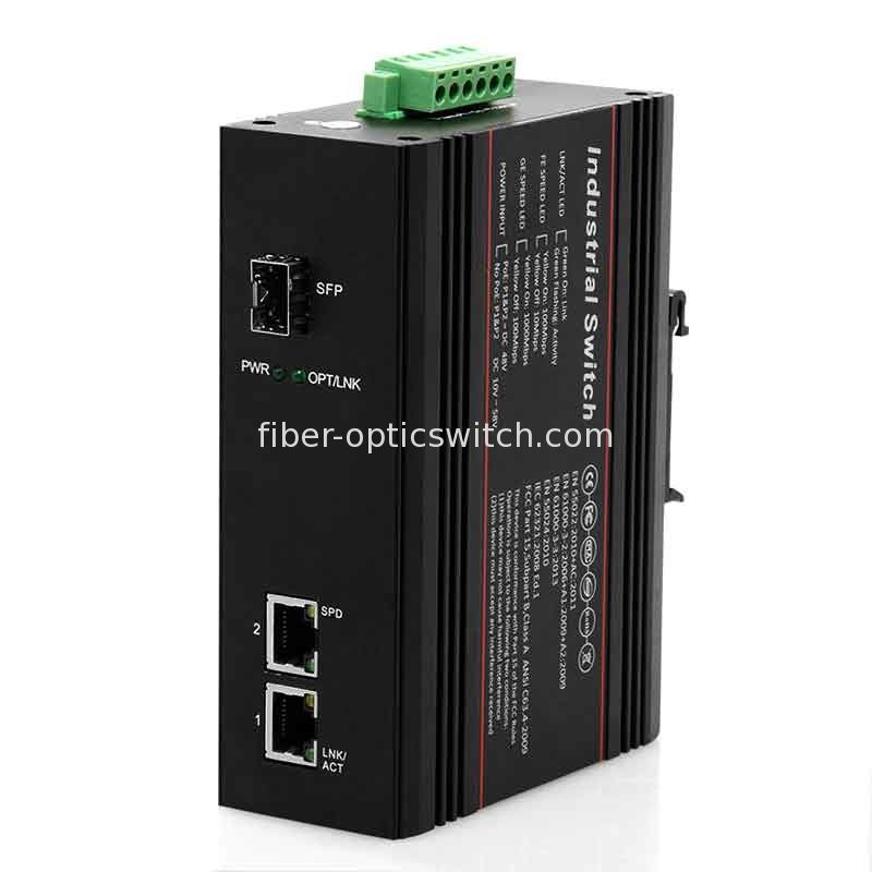 3 Ports gigabit Industrial Ethernet Switch 2 10M / 100M / 1000M RJ45 ports